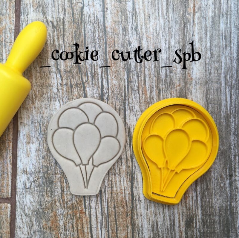 вырубка+штамп "охапка шаров"