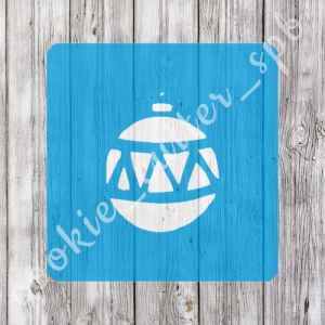 Трафарет + вырубка "Елочный шар №2"