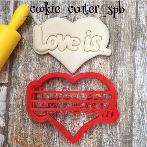 Вырубка со штампом "Love Is"