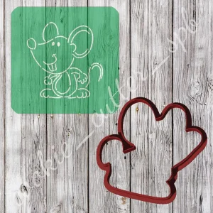 Трафарет с вырубкой "Мышь"