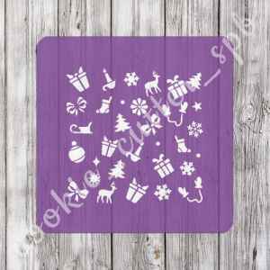 Трафарет "Фон новогодний №3"