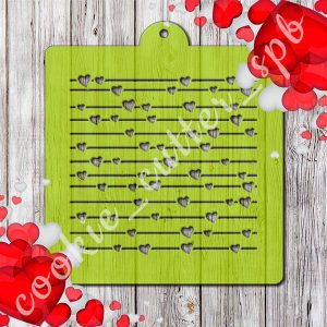 Трафарет “Геометрический №47 “Сердца””