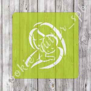 Трафарет "Мать и дитя №4"