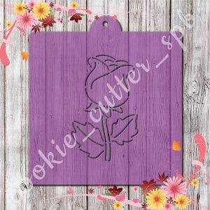 Трафарет + вырубка "Роза №3"