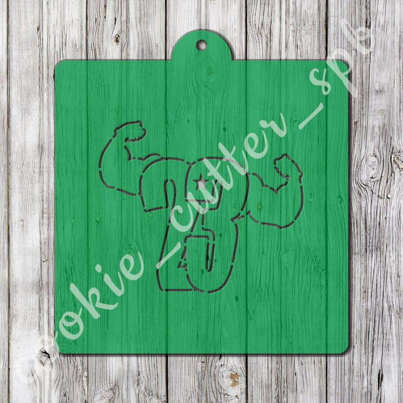 Трафарет + вырубка "23"