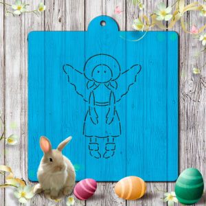 Трафарет + вырубка "Ангел №4"