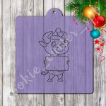 Трафарет + вырубка "Бычок №1"