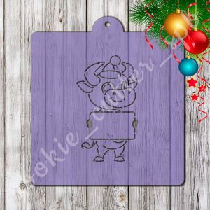 Трафарет + вырубка "Бычок №1"