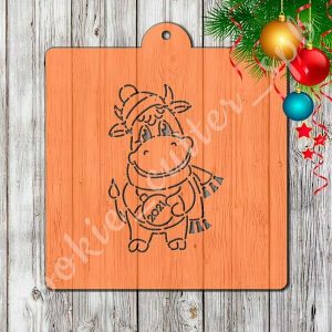 Трафарет + вырубка "Бычок №2"