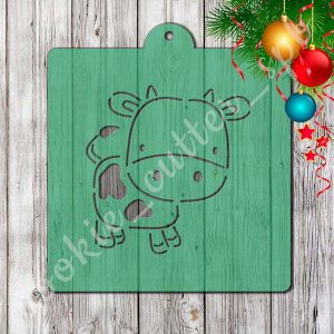 Трафарет + вырубка "Бычок №3"