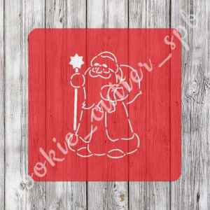 Трафарет + вырубка "Дед Мороз с подарками №3"
