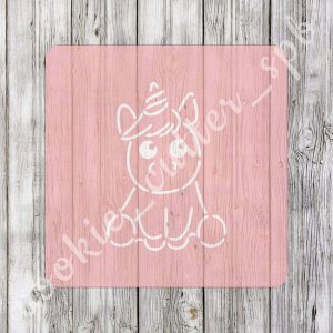 Трафарет + вырубка "Единорожек"