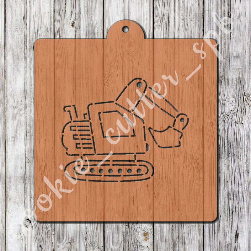 Трафарет + вырубка "Экскаватор"