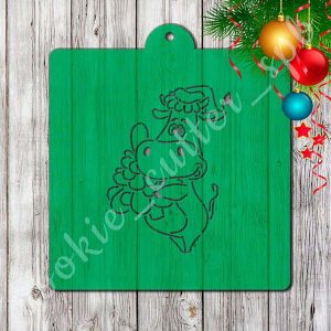 Трафарет + вырубка "Корова №1"