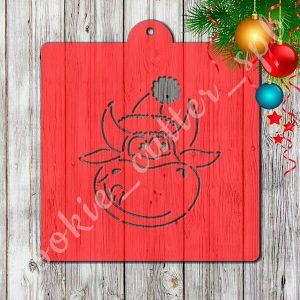 Трафарет + вырубка "Корова №2"