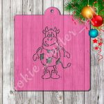 Трафарет + вырубка "Корова №4"