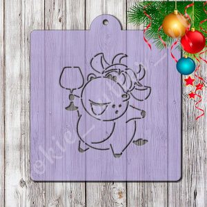 Трафарет + вырубка "Корова №5"