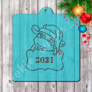 Трафарет + вырубка "Корова №6"