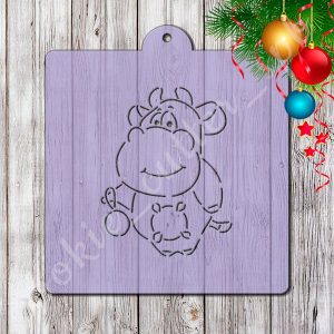 Трафарет с вырубкой "Корова №8"