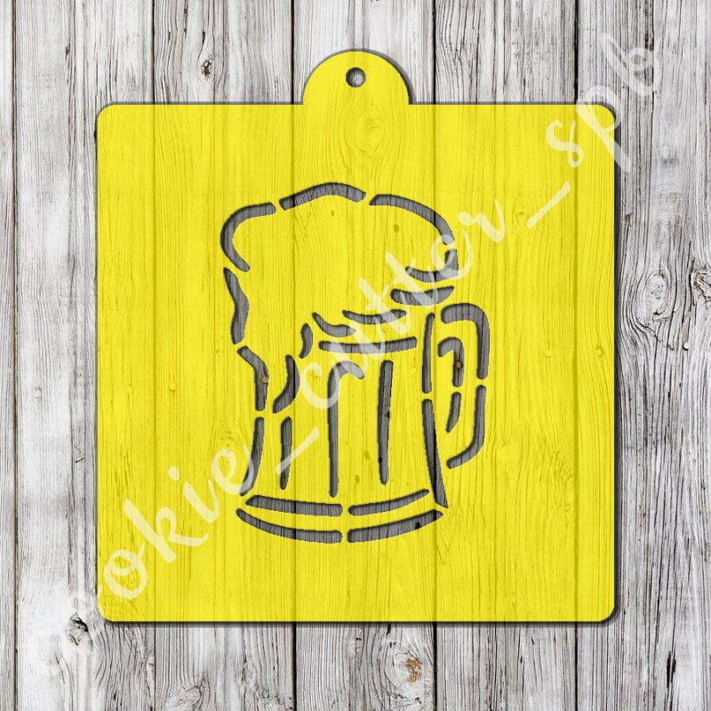 Трафарет + вырубка "Кружка пива"