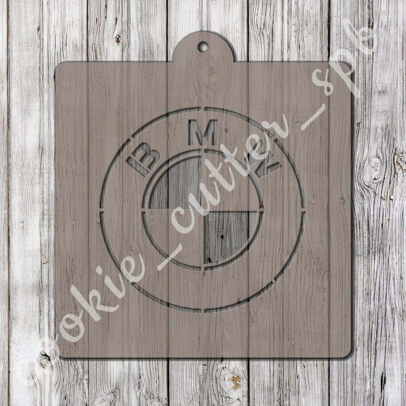 Трафарет + вырубка "Логотип BMW"