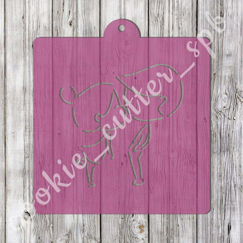 Трафарет + вырубка "Мальчик и девочка"