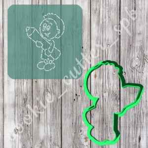 Трафарет + вырубка "Мальчик с карандашом"