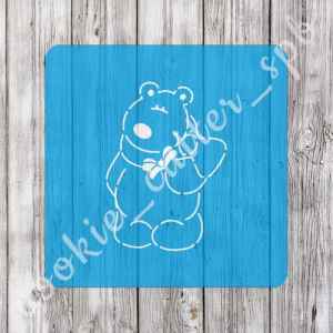Трафарет + вырубка "Мишка"