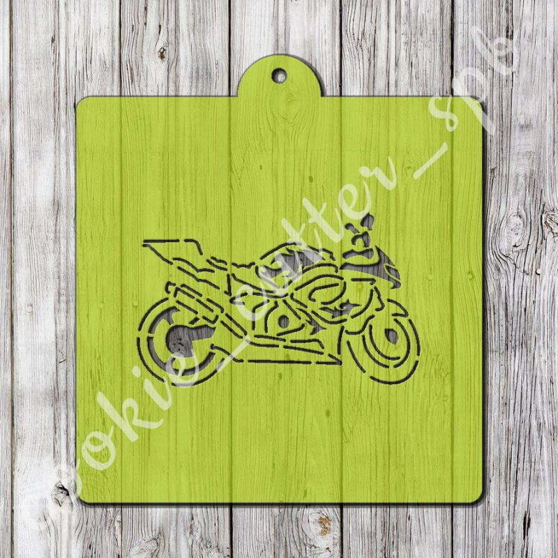 Трафарет + вырубка "Мотоцикл №2"