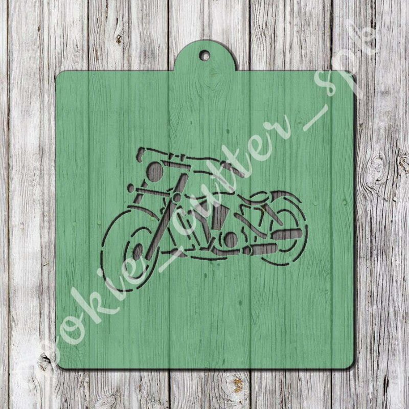 Трафарет + вырубка "Мотоцикл №3"