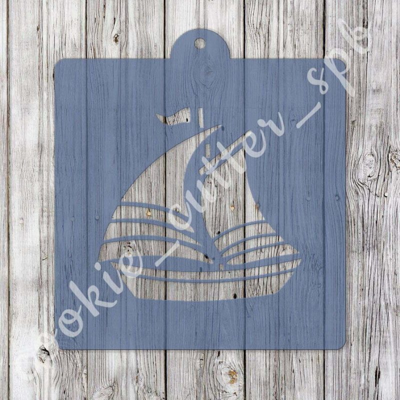 Трафарет + вырубка "Парусник"