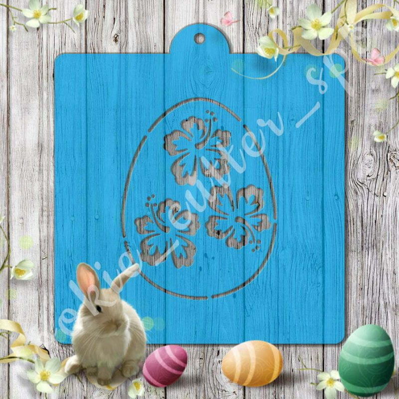 Трафарет + вырубка "Пасхальное яйцо №4"