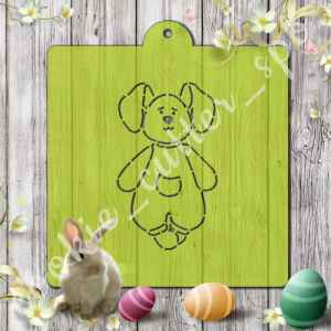 Трафарет с вырубкой "Пасхальный кролик №2"