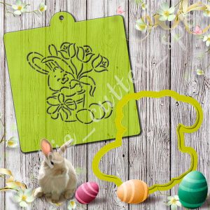 Трафарет с вырубкой "Пасхальный заяц"