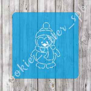 Трафарет + вырубка "Пингвин"