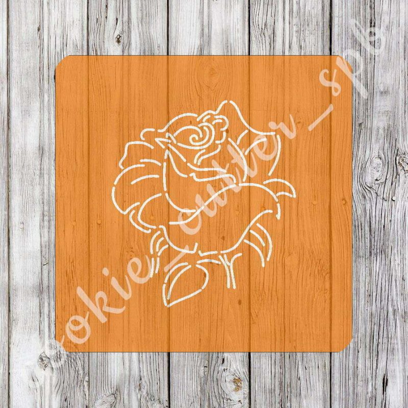 Трафарет + вырубка "Роза"