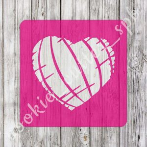 Трафарет + вырубка "Сердце №1"