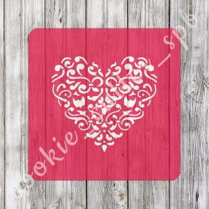 Трафарет + вырубка "Сердце №2"