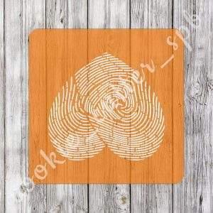 Трафарет + вырубка "Сердце №3"