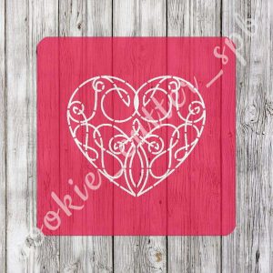 Трафарет + вырубка "Сердце №4"