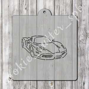 Трафарет + вырубка "Спорткар"