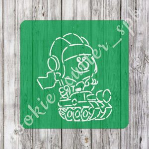 Трафарет + вырубка "Танкист"