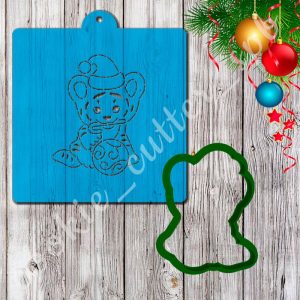 Трафарет + вырубка "Тигрёнок в леденцом"