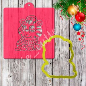 Трафарет + вырубка "Тигрёнок в свитере"