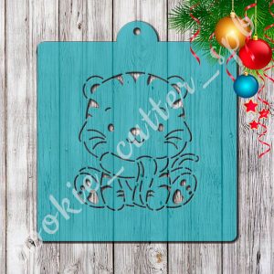 Трафарет + вырубка "Тигрёнок №2"