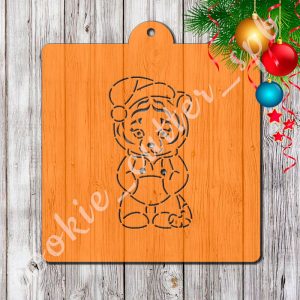 Трафарет + вырубка "Тигрёнок №1"