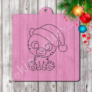 Трафарет + вырубка "Тигрёнок №8"