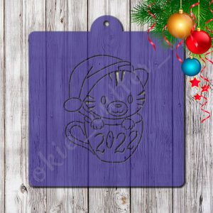 Трафарет + вырубка "Тигрёнок №9"