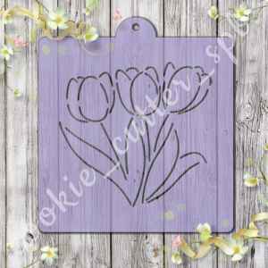 Трафарет + вырубка "Тюльпаны №2"