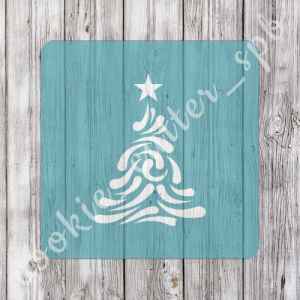 Трафарет + вырубка "Ёлка №10"